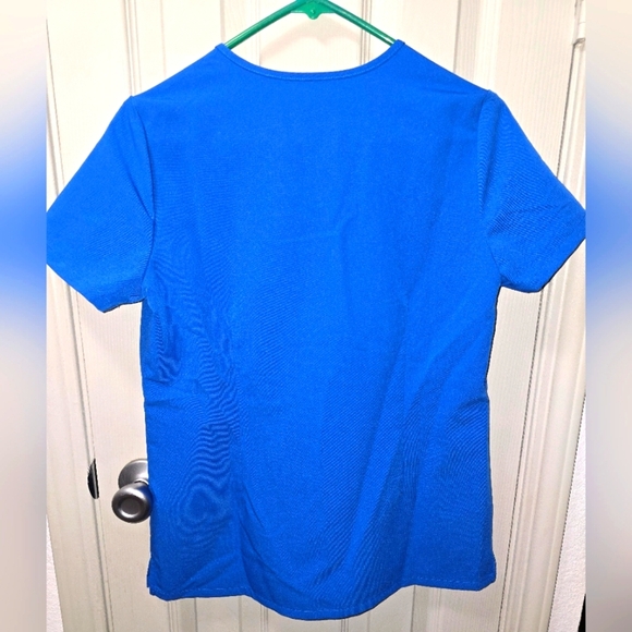 FIGS Bright Blue Scrub Top Stretch Women's XS - Picture 2 of 5